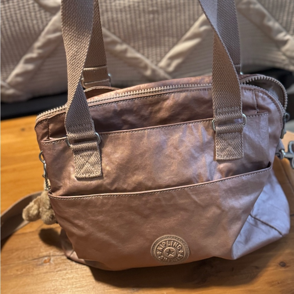 Kipling Pink Shoulder Bag with Sturdy Straps